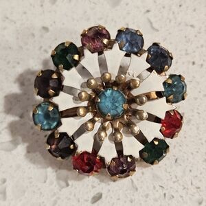 Small vintage cluster brooch pin
